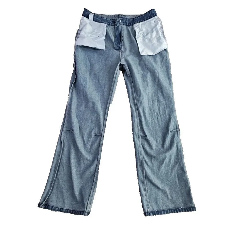 Fashion Nova Jeans Women's Size 14 (38x32) Med Wash Wide Leg Y2K Style YJDMY2K01